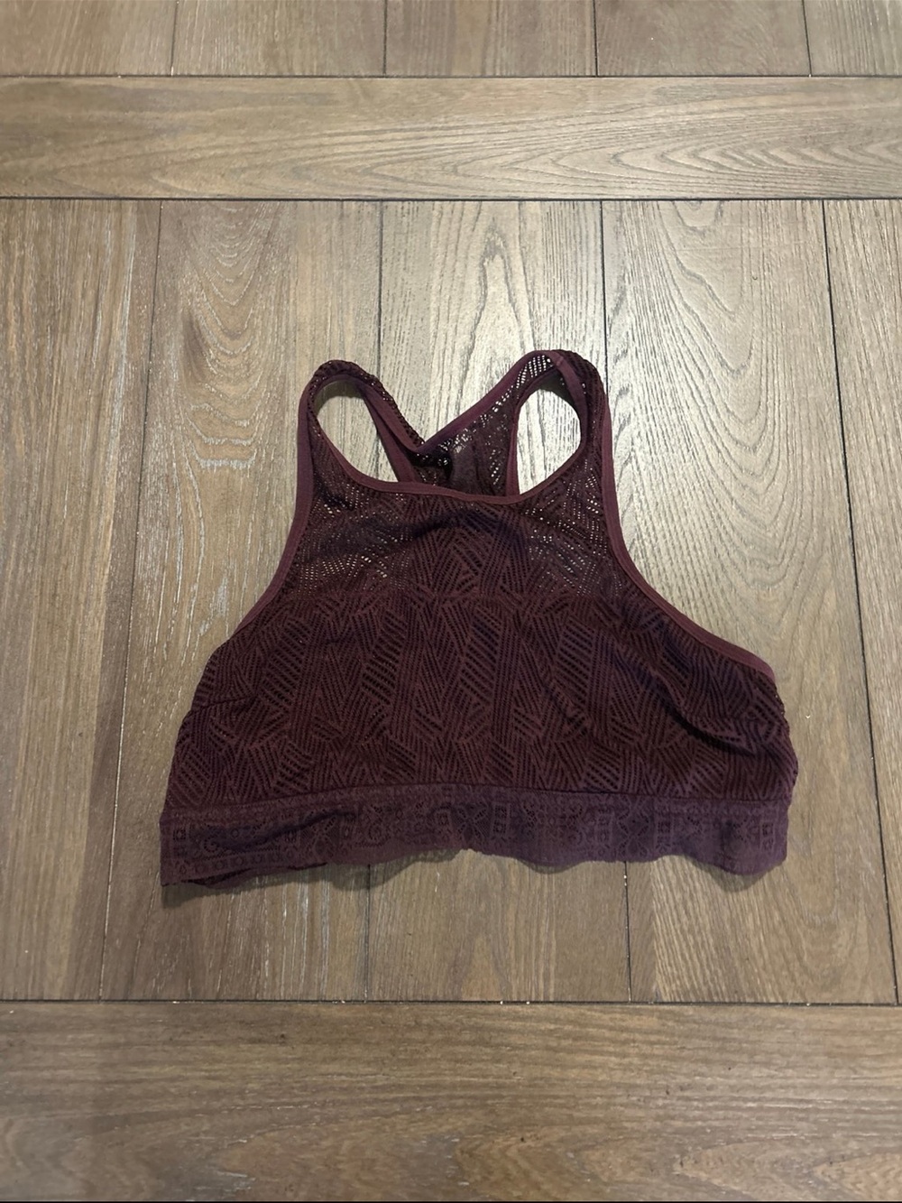 aerie Lace Racerback Bralette in Plum